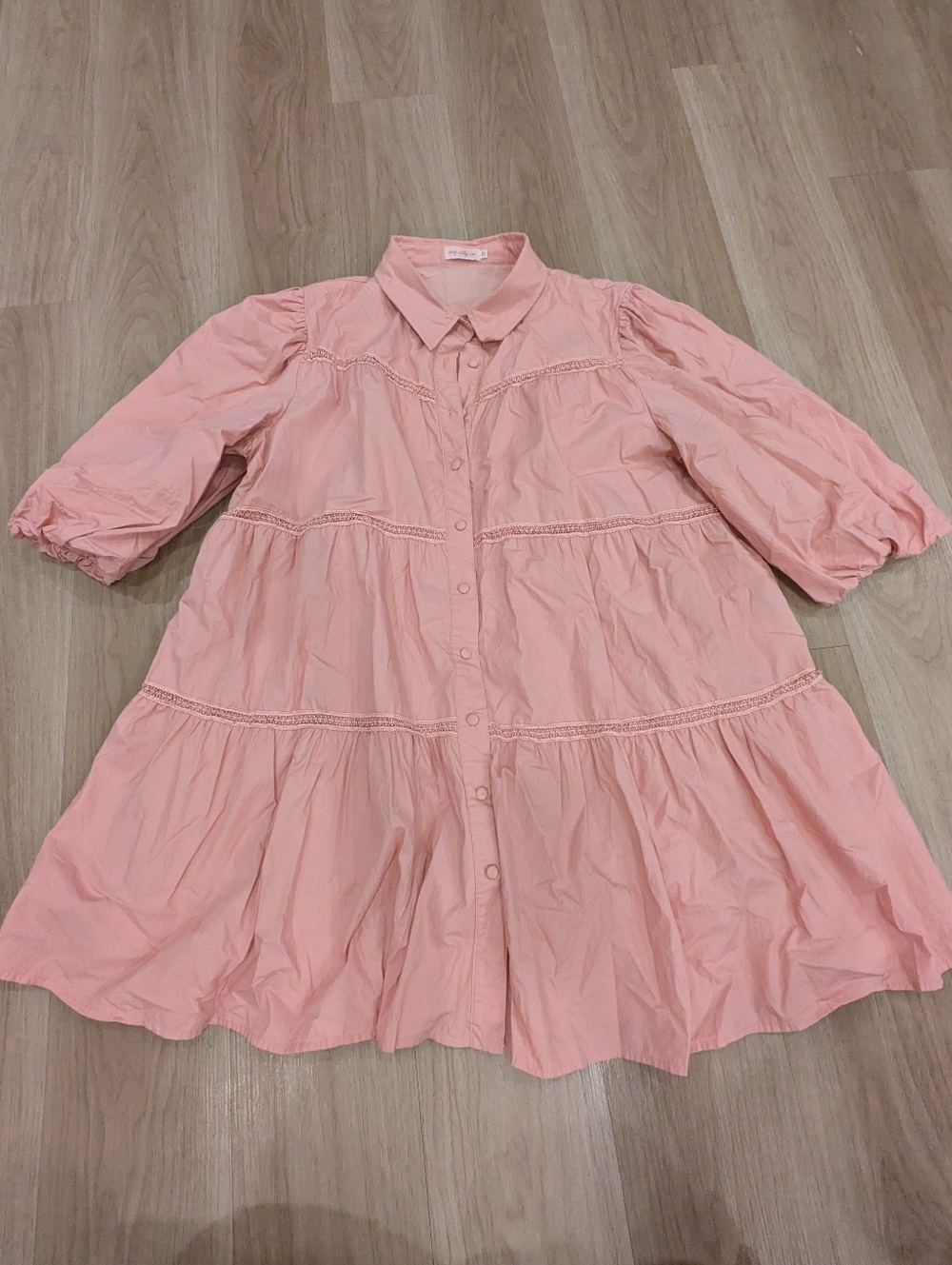 Ivy City Pink Tiered Dress Size 2XL